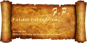 Faluba Polixéna névjegykártya